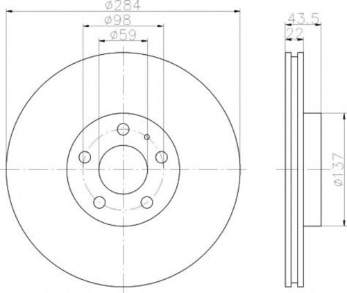 Disc frana ALFA ROMEO 147 (937) (2000 - 2010) TEXTAR 92046803 piesa NOUA