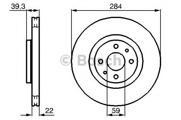 Disc frana ALFA ROMEO 155 (167) (1992 - 1997) BOSCH 0 986 478 786 piesa NOUA