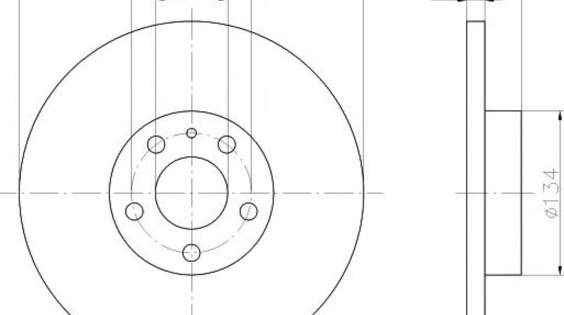 Disc frana ALFA ROMEO 156 (932) (1997 - 2005) HELLA PAGID 8DD 355 106-451 piesa NOUA