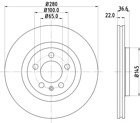 Disc frana ALFA ROMEO 156 Sportwagon (932) (2000 - 2006) KRIEGER 0950004237 piesa NOUA