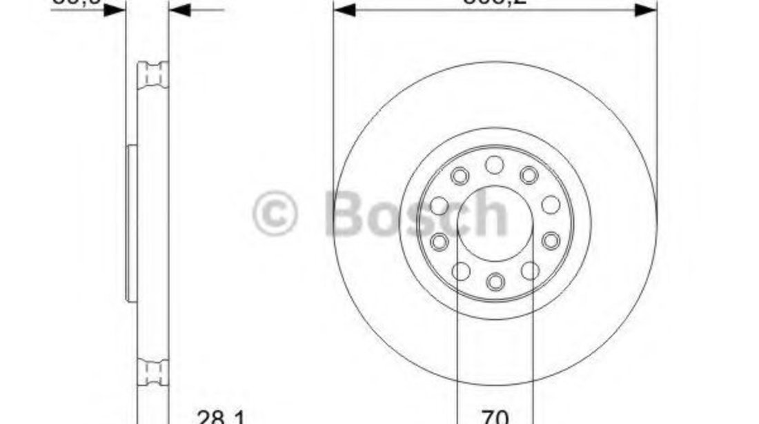 Disc frana ALFA ROMEO 159 (939) (2005 - 2011) BOSCH 0 986 479 293 piesa NOUA