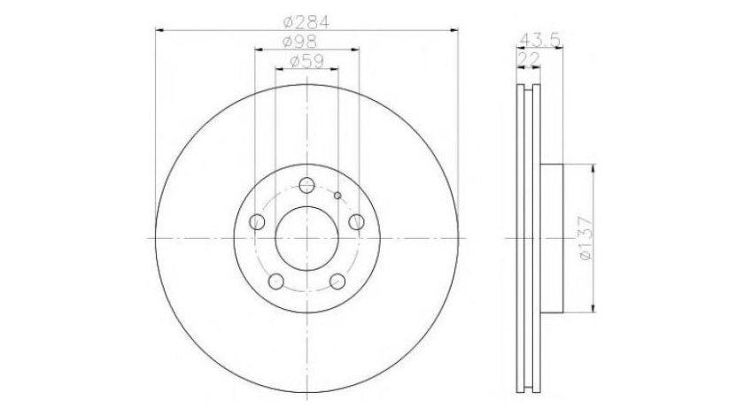 Disc frana Alfa Romeo 164 (1987-1998) [164] #2 09493920