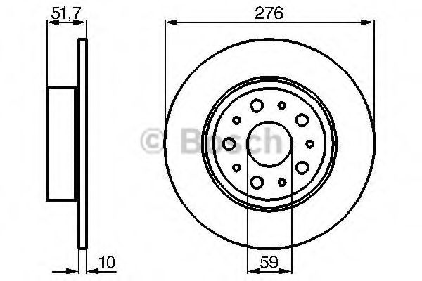 Disc frana ALFA ROMEO 166 (936) (1998 - 2007) BOSCH 0 986 478 463 piesa NOUA