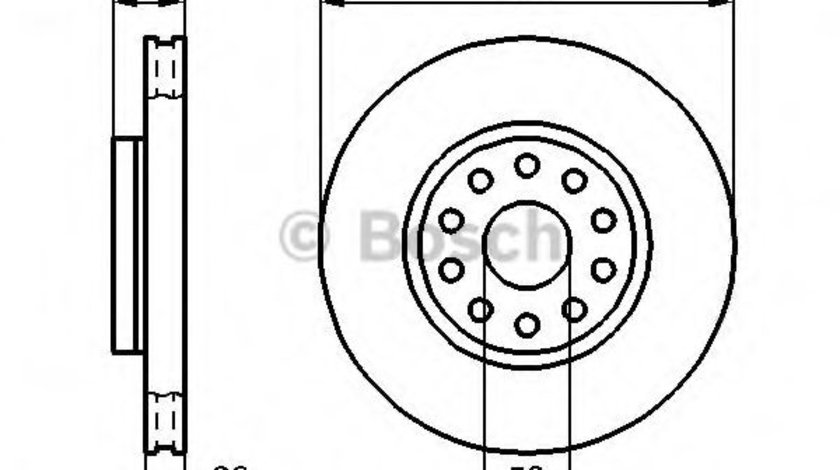 Disc frana ALFA ROMEO 166 (936) (1998 - 2007) BOSCH 0 986 478 460 piesa NOUA