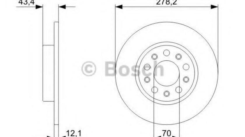 Disc frana ALFA ROMEO GIULIETTA (940) (2010 - 2016) BOSCH 0 986 479 292 piesa NOUA