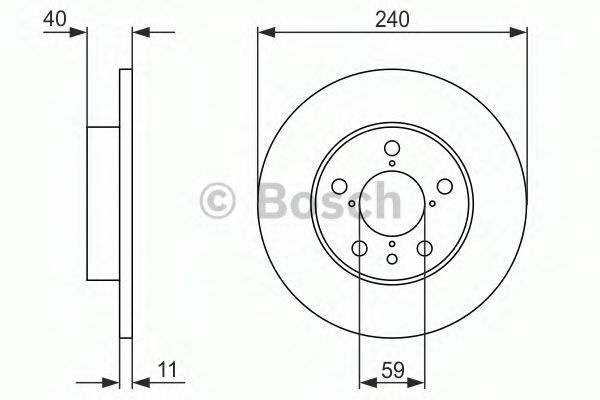 Disc frana ALFA ROMEO GTV (916C_) (1994 - 2005) BOSCH 0 986 478 444 piesa NOUA