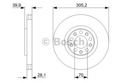 Disc frana ALFA ROMEO SPIDER (939_, 939) (2006 - 2010) BOSCH 0 986 479 291 piesa NOUA