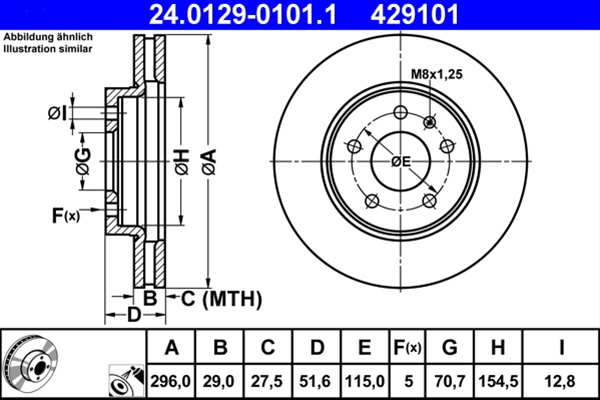 Disc Frana Ate Chevrolet 24.0129-0101.1