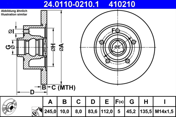 Disc Frana Ate Vag 24.0110-0210.1