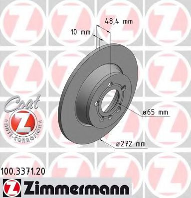 Disc frana AUDI A1 (8X1, 8XK, 8XF) (2010 - 2016) ZIMMERMANN 100.3371.20 piesa NOUA