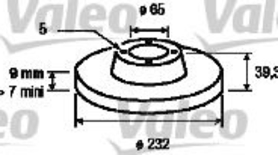 Disc frana AUDI A1 Sportback (8XA, 8XF, 8XK) (2011 - 2016) VALEO 186597 piesa NOUA