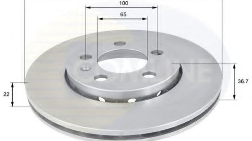 Disc frana AUDI A1 Sportback (8XA, 8XF, 8XK) (2011 - 2016) COMLINE ADC1407V piesa NOUA