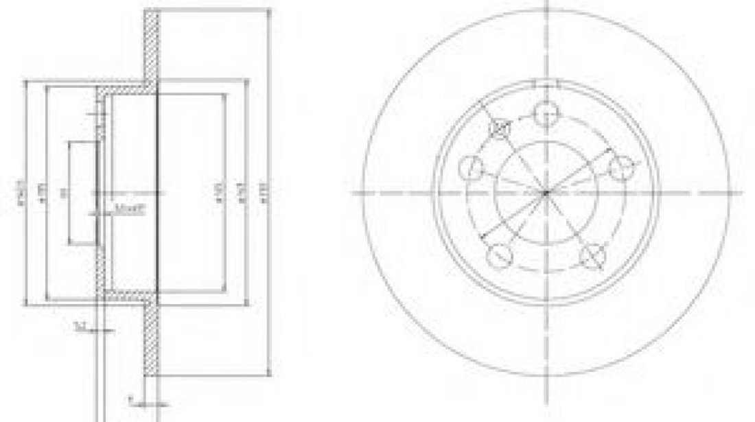 Disc frana AUDI A2 (8Z0) (2000 - 2005) DELPHI BG3034C piesa NOUA