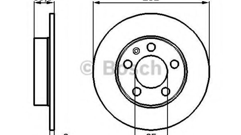 Disc frana AUDI A3 (8L1) (1996 - 2003) BOSCH 0 986 478 868 piesa NOUA