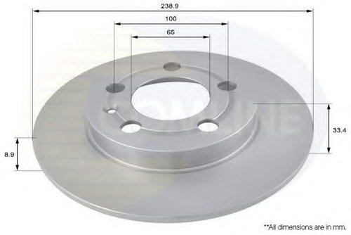 Disc frana AUDI A3 (8L1) (1996 - 2003) COMLINE ADC1443 piesa NOUA