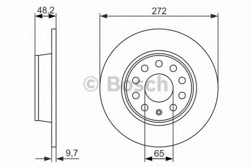 Disc frana AUDI A3 (8P1) (2003 - 2012) BOSCH 0 986 479 C20 piesa NOUA