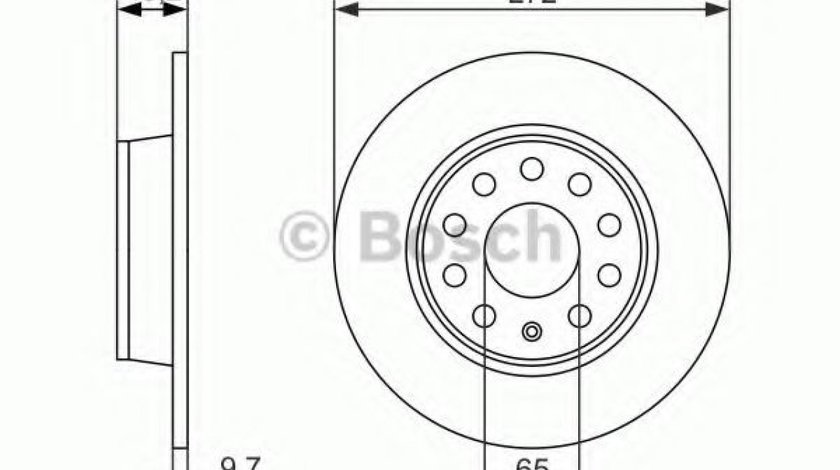 Disc frana AUDI A3 (8P1) (2003 - 2012) BOSCH 0 986 479 C20 piesa NOUA