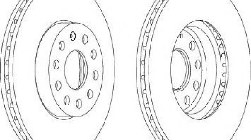 Disc frana AUDI A3 (8P1) (2003 - 2012) FERODO DDF1218 piesa NOUA