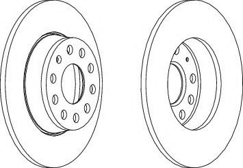 Disc frana AUDI A3 (8P1) (2003 - 2012) FERODO DDF1895 piesa NOUA