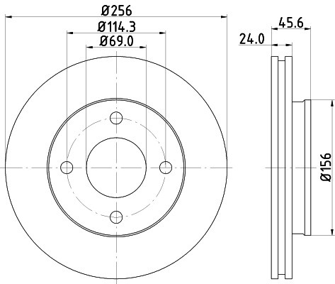 Disc frana AUDI A3 Cabriolet (8P7) (2008 - 2013) KRIEGER 0950004048 piesa NOUA