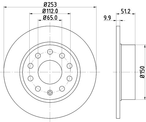 Disc frana AUDI A3 Cabriolet (8P7) (2008 - 2013) KRIEGER 0950004112 piesa NOUA