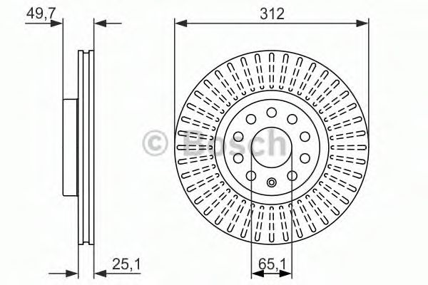 Disc frana AUDI A3 Sportback (8PA) (2004 - 2013) BOSCH 0 986 479 932 piesa NOUA