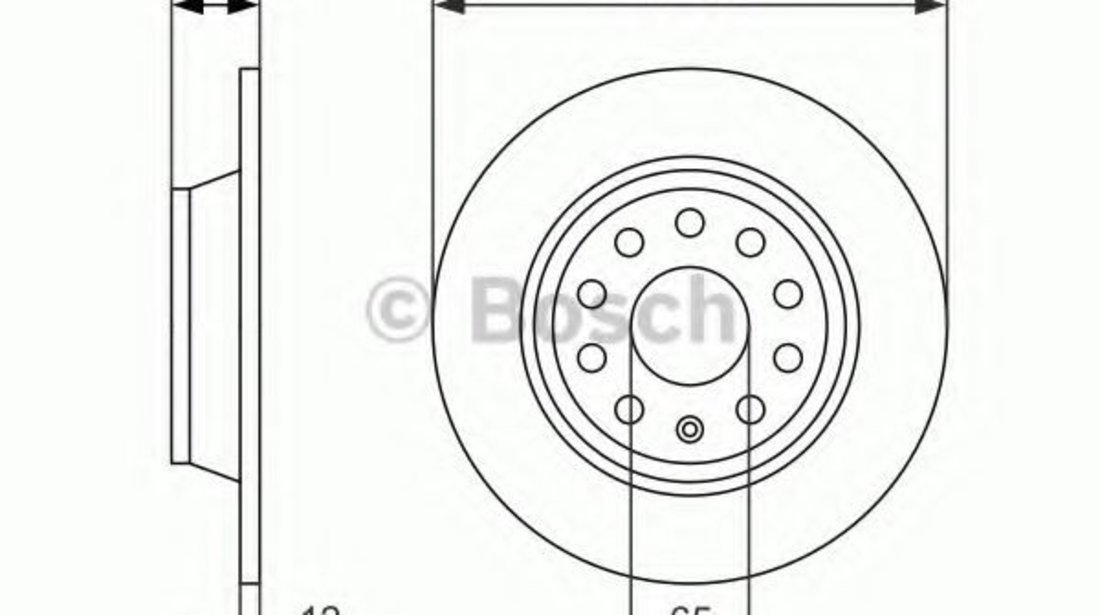 Disc frana AUDI A3 Sportback (8PA) (2004 - 2013) BOSCH 0 986 479 B93 piesa NOUA