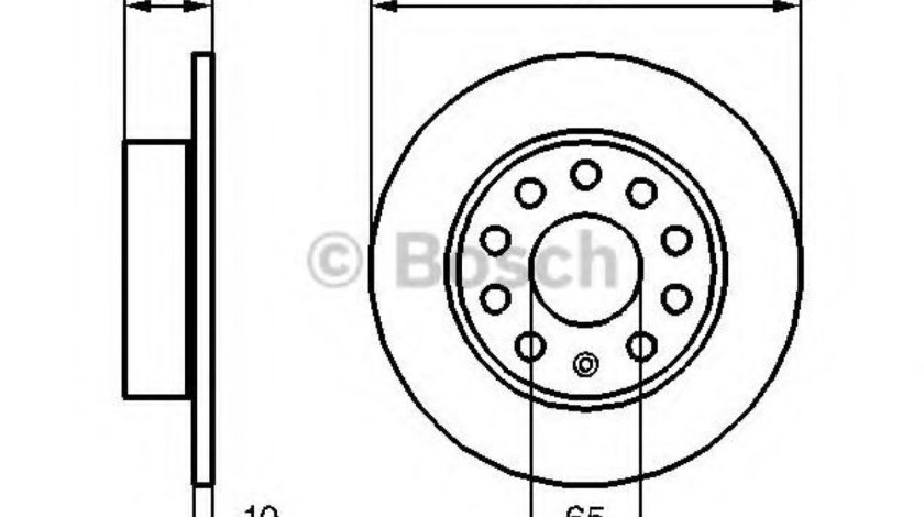 Disc frana AUDI A3 Sportback (8PA) (2004 - 2013) BOSCH 0 986 479 099 piesa NOUA