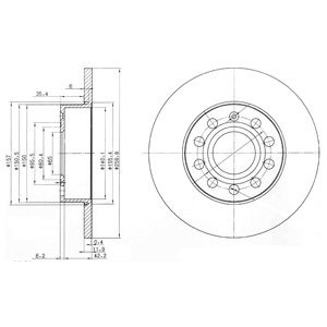 Disc frana AUDI A3 Sportback (8PA) (2004 - 2013) KRIEGER 0950004006 piesa NOUA