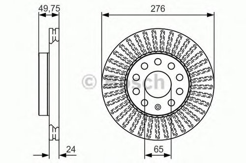 Disc frana AUDI A3 Sportback (8VA) (2012 - 2016) BOSCH 0 986 479 C47 piesa NOUA