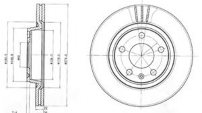 Disc frana AUDI A4 (8D2, B5) (1994 - 2001) DELPHI BG3198 piesa NOUA