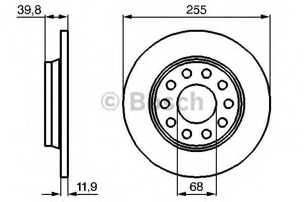 Disc frana AUDI A4 (8E2, B6) (2000 - 2004) BOSCH 0 986 478 987 piesa NOUA