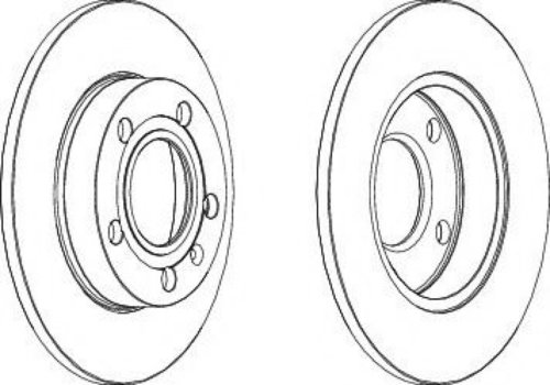 Disc frana AUDI A4 (8E2, B6) (2000 - 2004) FERODO DDF1709 piesa NOUA