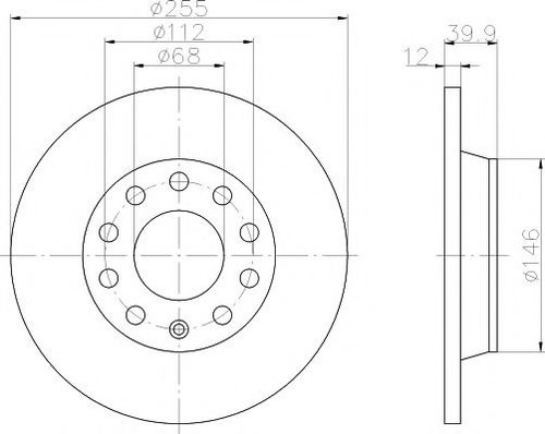 Disc frana AUDI A4 (8E2, B6) (2000 - 2004) TEXTAR 92106303 piesa NOUA