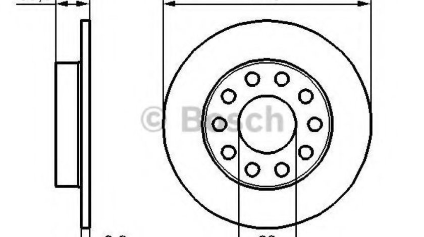 Disc frana AUDI A4 (8EC, B7) (2004 - 2008) BOSCH 0 986 478 986 piesa NOUA