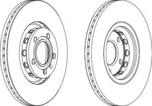 Disc frana AUDI A4 (8EC, B7) (2004 - 2008) FERODO DDF1706C piesa NOUA