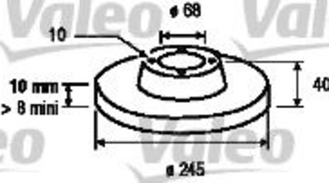 Disc frana AUDI A4 (8EC, B7) (2004 - 2008) VALEO 186807 piesa NOUA