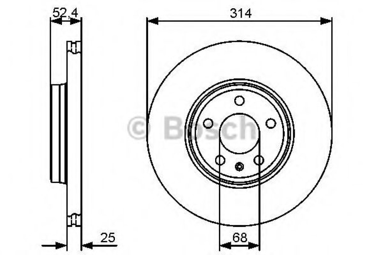 Disc frana AUDI A4 (8K2, B8) (2007 - 2015) BOSCH 0 986 479 467 piesa NOUA