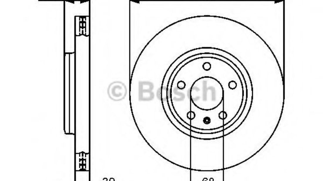 Disc frana AUDI A4 (8K2, B8) (2007 - 2015) BOSCH 0 986 479 468 piesa NOUA