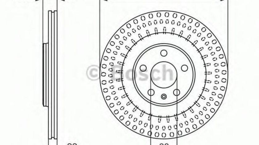 Disc frana AUDI A4 (8K2, B8) (2007 - 2015) BOSCH 0 986 479 750 piesa NOUA