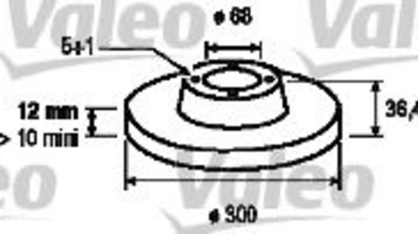 Disc frana AUDI A4 (8K2, B8) (2007 - 2015) VALEO 197126 piesa NOUA