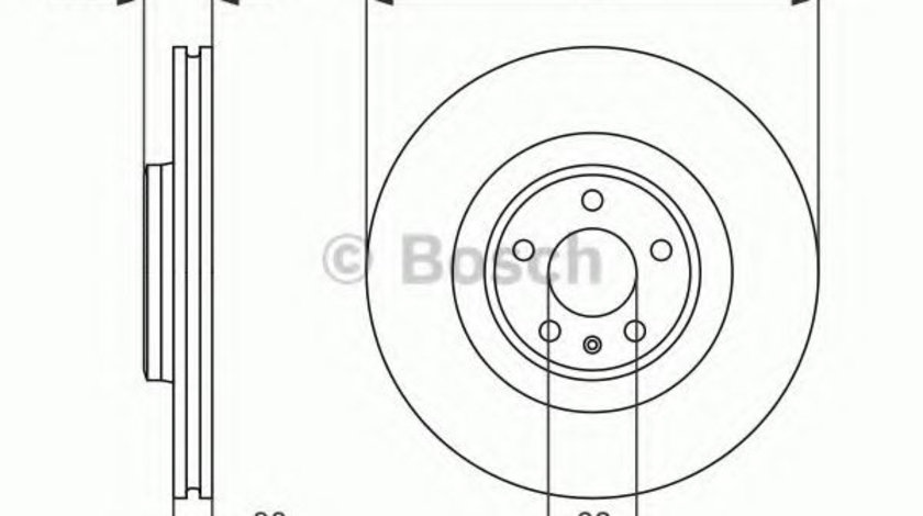 Disc frana AUDI A4 Allroad (8KH, B8) (2009 - 2016) BOSCH 0 986 479 747 piesa NOUA