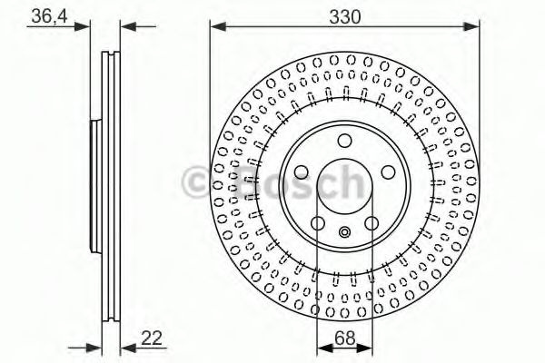 Disc frana AUDI A4 Allroad (8WH, B9) (US) (2016 - 2016) BOSCH 0 986 479 750 piesa NOUA