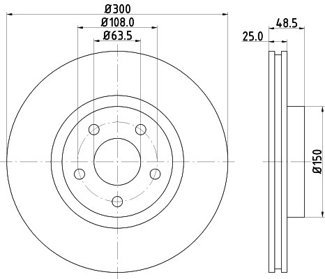 Disc frana AUDI A4 Avant (8E5, B6) (2001 - 2004) KRIEGER 0950004280 piesa NOUA