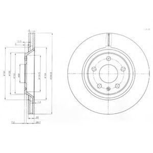 Disc frana AUDI A4 Avant (8ED, B7) (2004 - 2008) DELPHI BG3997 piesa NOUA