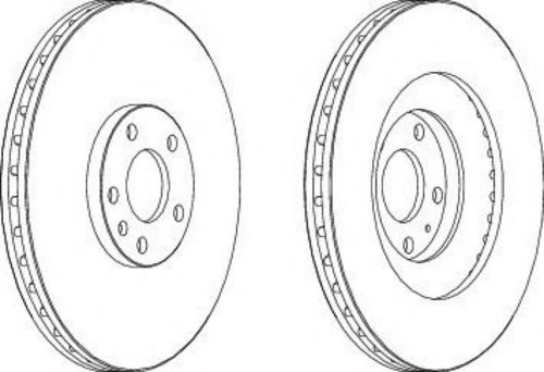 Disc frana AUDI A4 Avant (8ED, B7) (2004 - 2008) FERODO DDF1661C-1 piesa NOUA