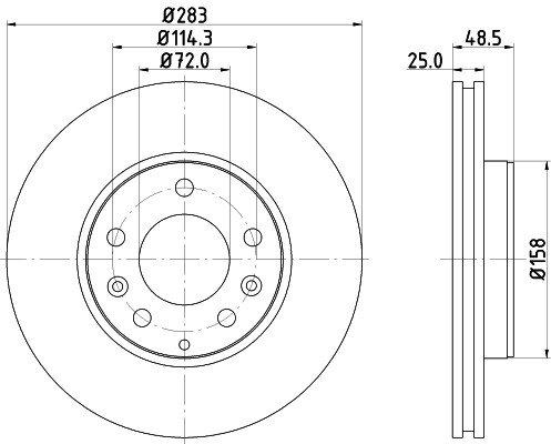 Disc frana AUDI A4 Avant (8ED, B7) (2004 - 2008) KRIEGER 0950004139 piesa NOUA