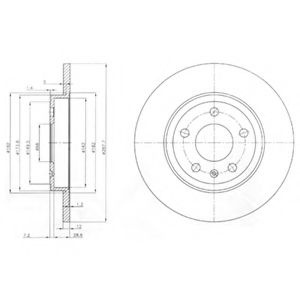 Disc frana AUDI A4 Avant (8K5, B8) (2007 - 2015) DELPHI BG3996 piesa NOUA