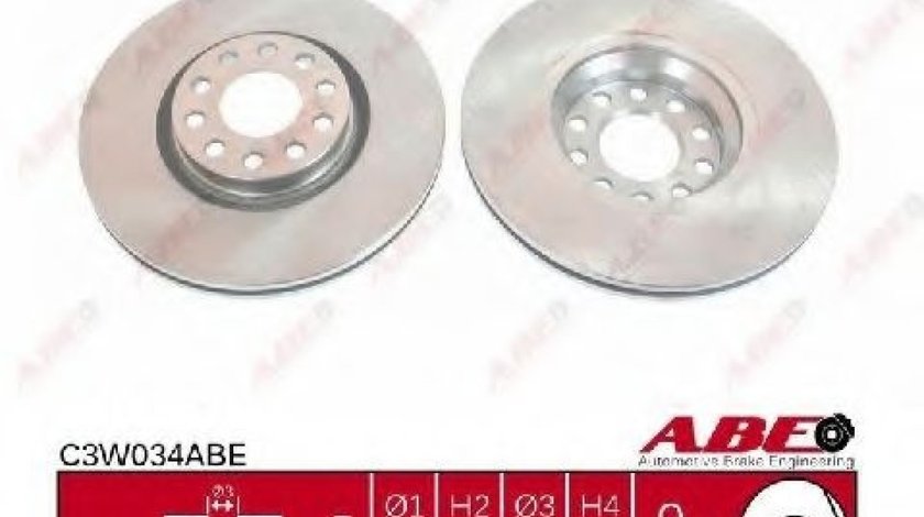 Disc frana AUDI A4 Cabriolet (8H7, B6, 8HE, B7) (2002 - 2009) ABE C3W034ABE piesa NOUA