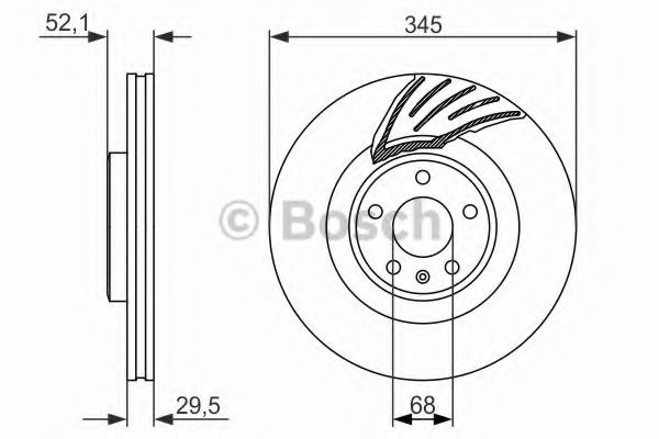 Disc frana AUDI A5 Sportback (8TA) (2009 - 2016) BOSCH 0 986 479 590 piesa NOUA